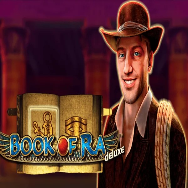 Book of Ra Deluxe slot logo by Novomatic at Star Casino