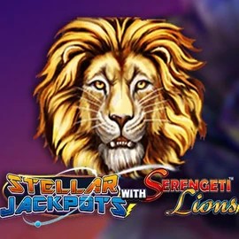 Official Jackpots logo: Stellar Jackpots with Serengeti Lions by Lightning Box Game at Star Casino